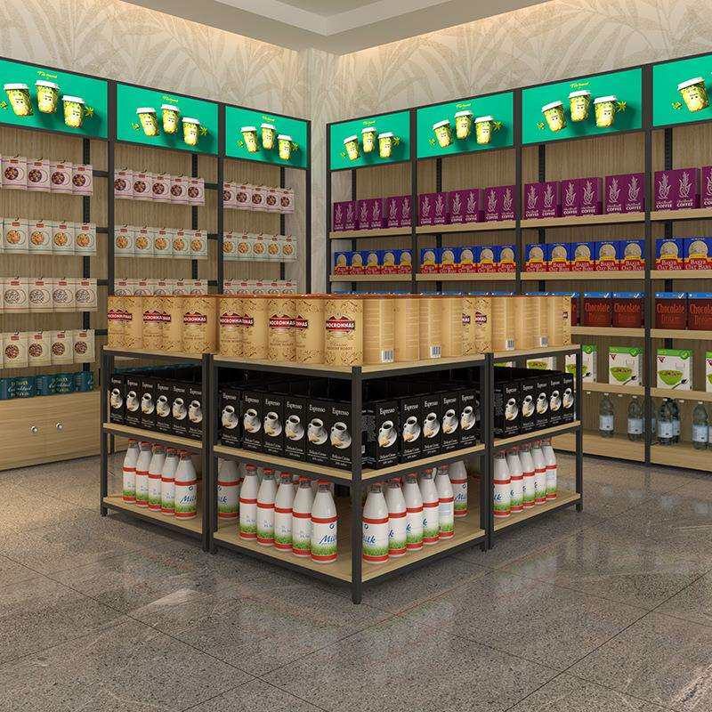 商场堆头架 重型货架促销货架展示架牛奶饮料堆头置物促销架