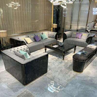 SPARKLE CASA宾利意式轻奢大小户型客厅123沙发组合别墅全屋套装