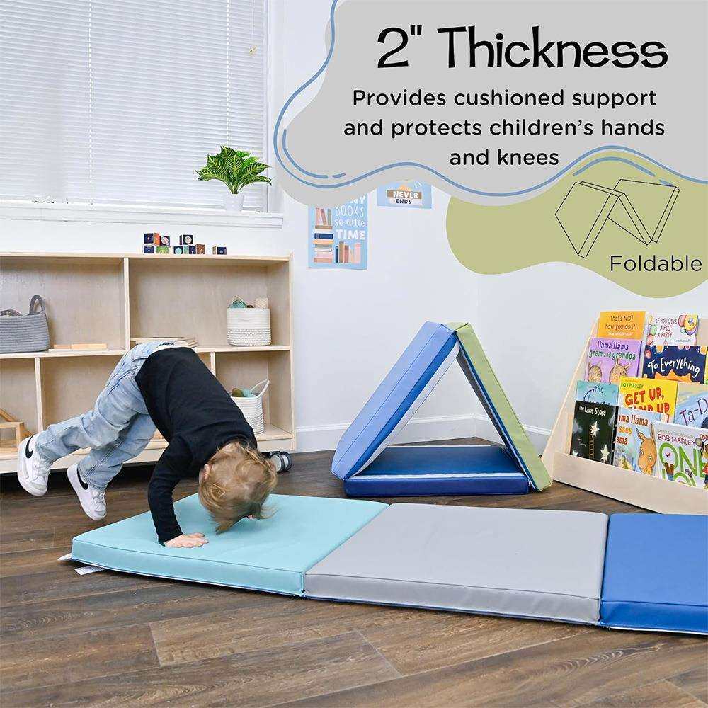 儿童爬行垫亚马逊新品可折叠婴儿床垫高密度海绵婴童床垫地板软垫