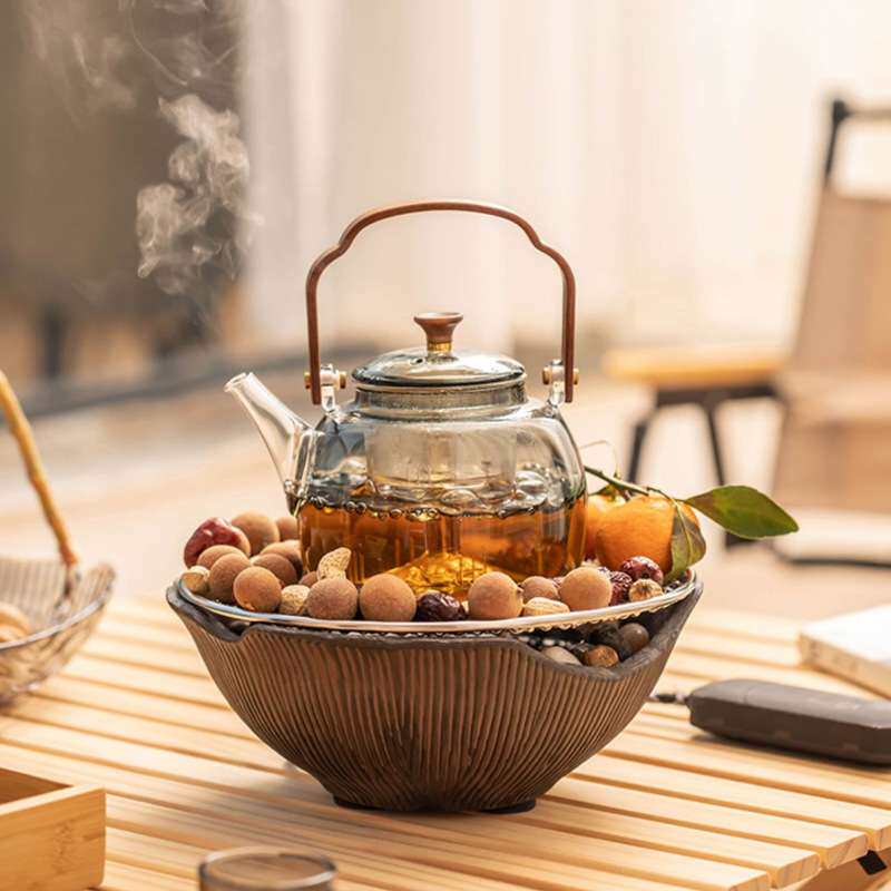电陶炉煮茶器煮茶炉子围炉煮茶烤花茶具茶套装专用茶壶泡茶家用烧