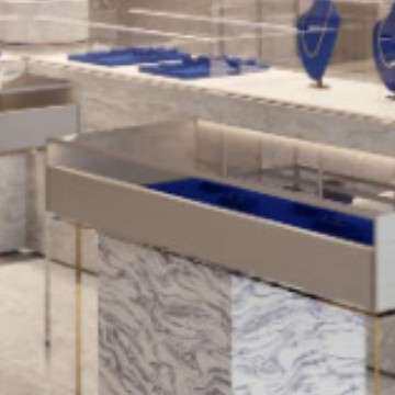 高端珠宝玻璃中岛展示黄金翡翠玻璃LED灯光商场专 柜奢侈品