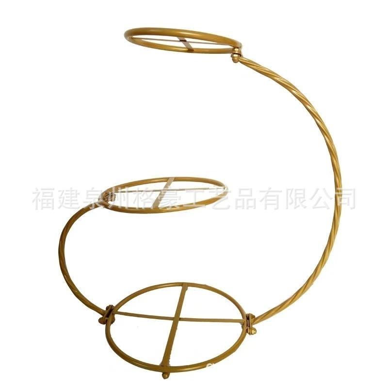 跨境热卖欧式三层铁艺蛋糕架 婚庆水果篮架点心架蛋糕塔