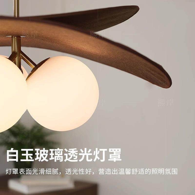 玻璃魔豆吊灯卧室灯法式美式复古书房中古风餐厅灯2025年新款灯具