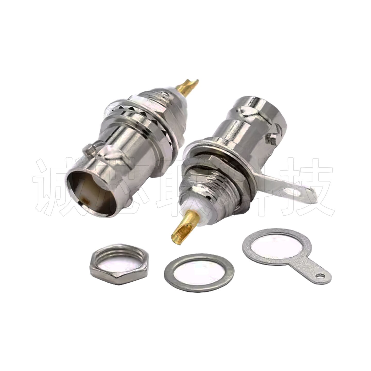 หัวต่อ BNC-JE/KE แบบตัวเมีย หัวต่อ BNC-50KY/KWE ทองแดงแท้ หัวต่อ RF แบบตัวเมีย Q9 สำหรับเชื่อมต่อสัญญาณโคแอกเซียล