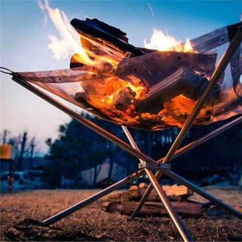 Portable Fire Pit 折叠篝火架户外野营焚烧架烧烤焚火折叠柴火炉