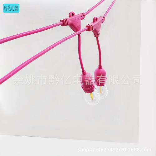 E27灯串RGB渐变彩灯露营灯户外防水装饰灯阳台庭院冰条灯LED太阳