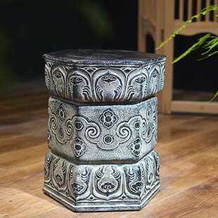 仿古人造石凳花园庭院摆件家用大门口庭院石墩子门墩户外花盆底座