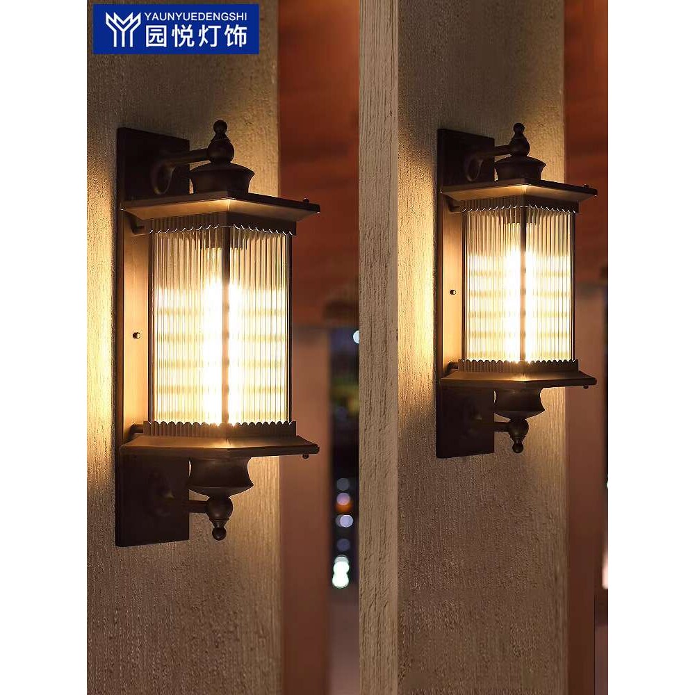简约壁灯室外防水门口庭院灯户外中式走廊墙挂别墅led仿古阳台灯