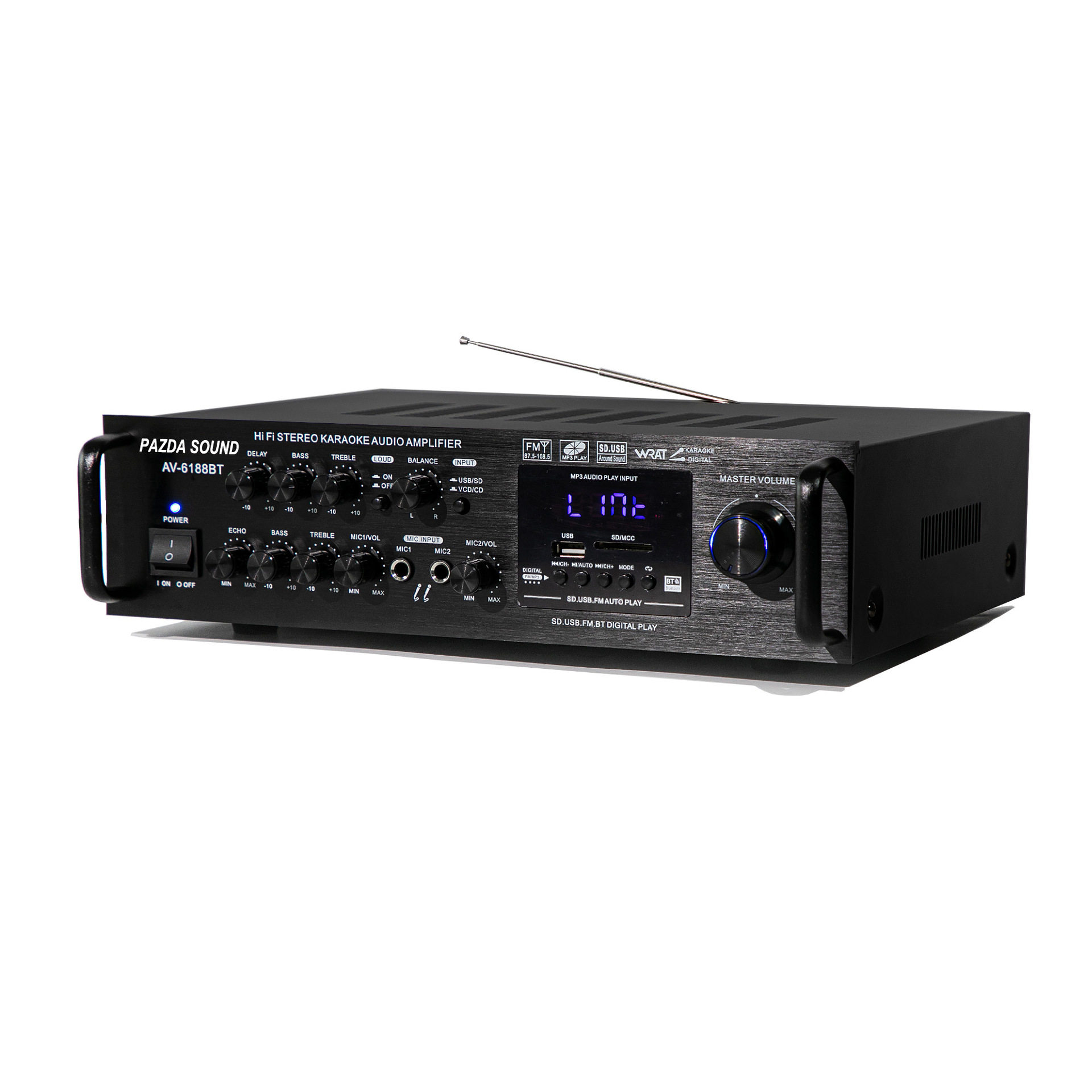 热销6188大功率音响功放机欧规110v12v 220v卡拉OK大功率 家用 影