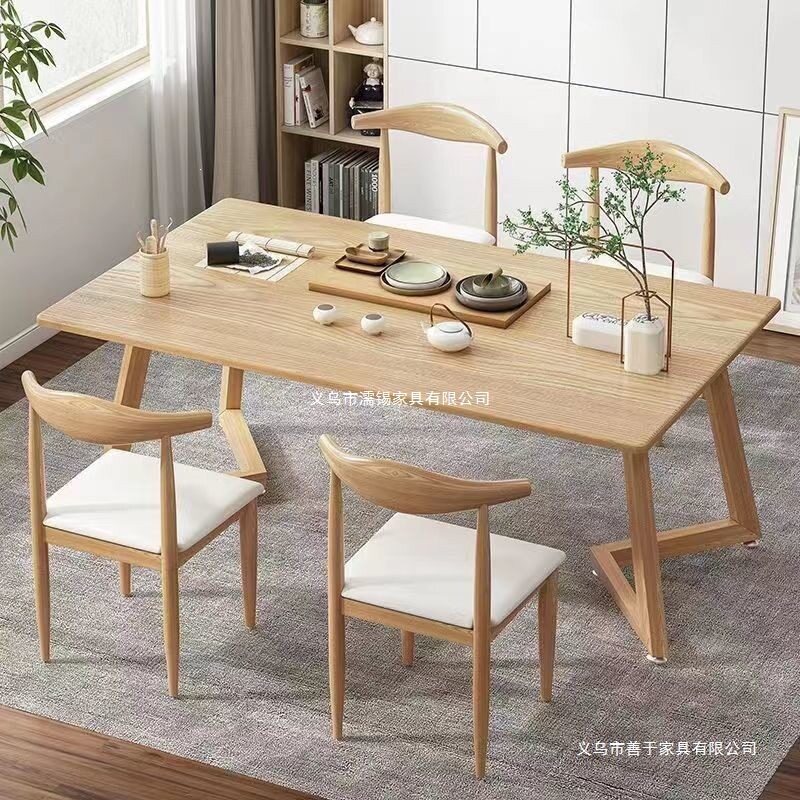 桌套装茶桌功夫泡茶桌长方形家用茶桌椅组合现代简约餐桌办公茶台