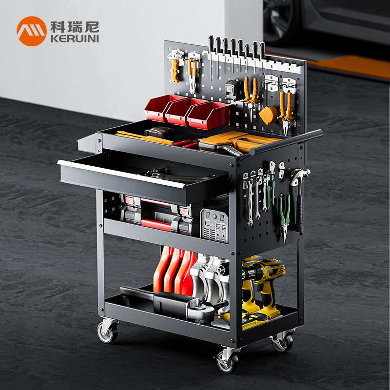 多功能维修车车间移动工具车机修工具收纳架工厂装配手推车垒德株