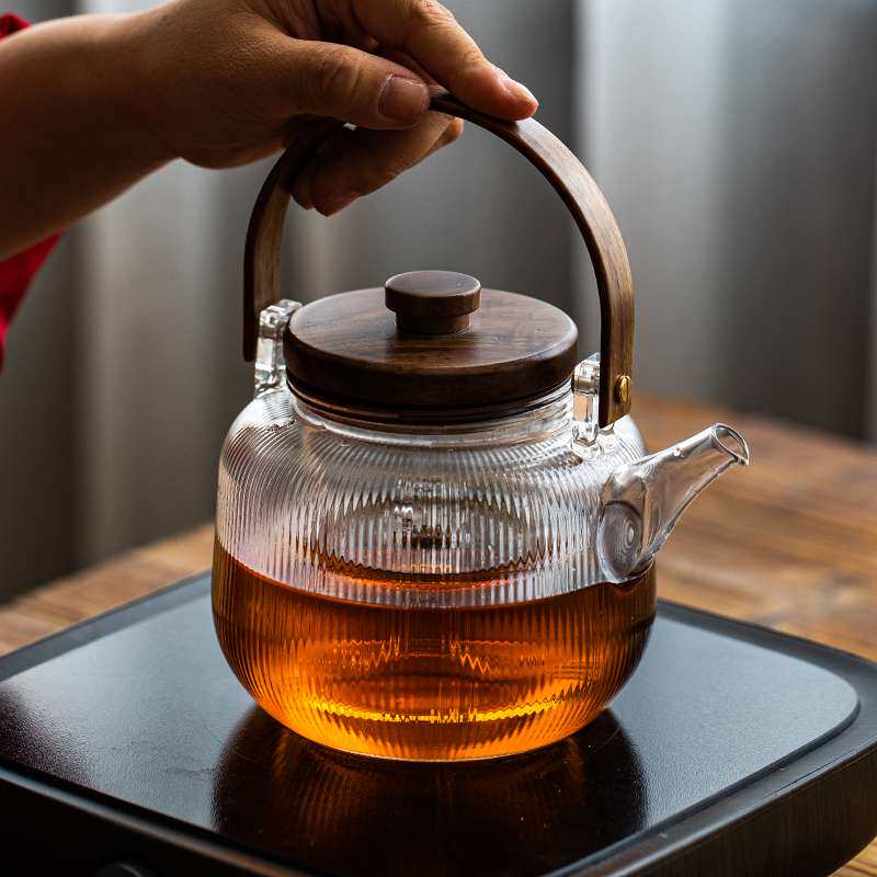 玻璃蒸煮茶壶两用日式电陶炉煮茶器烧水提梁壶泡茶壶耐高温茶具