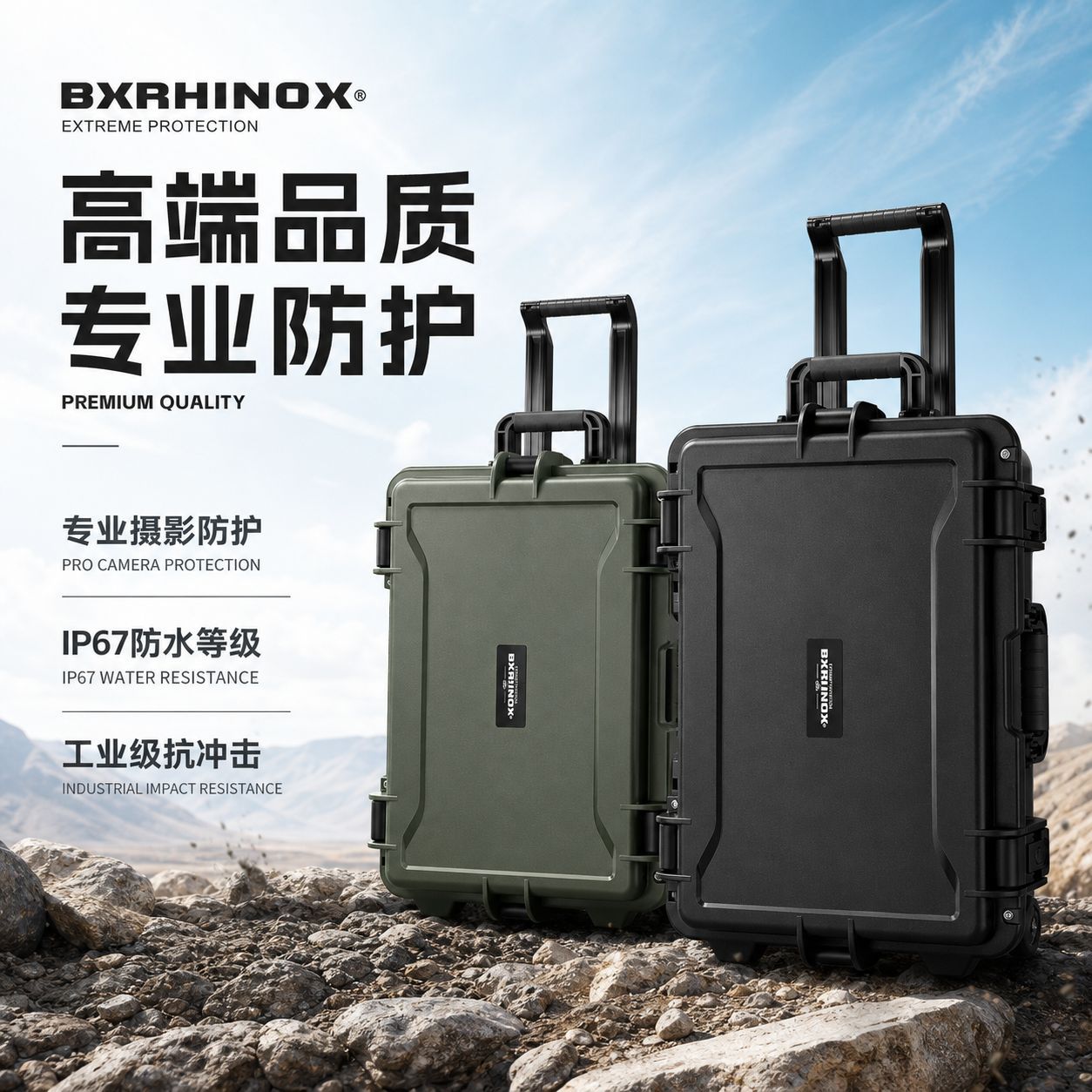 嘉利信5236工业风大号摄影拉杆箱专业五金工具仪器仪器仪表设备箱