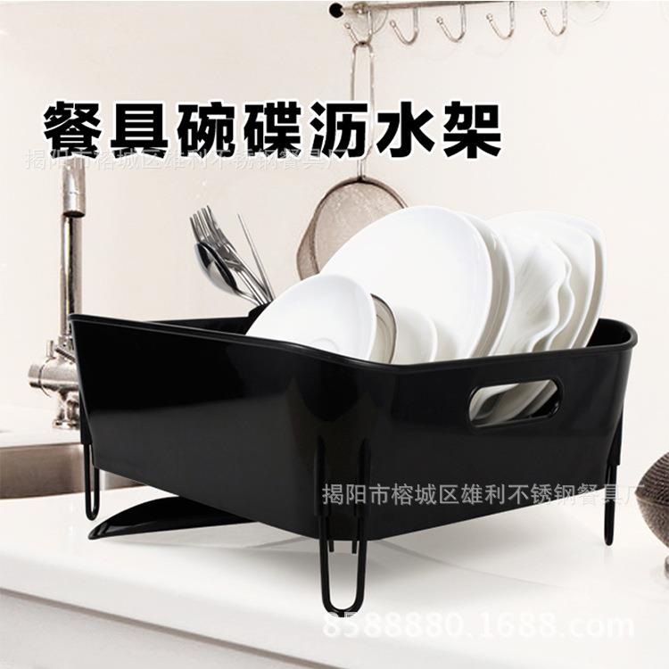 塑料不锈钢沥水餐具架 厨房置物架放碗碟筷收纳架滴水碗架