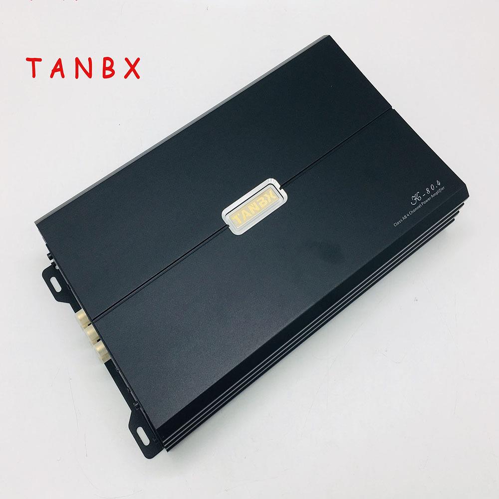 TANBX 80.4 四路功放 汽车音响改装12V D类功率扩大器推套装同轴