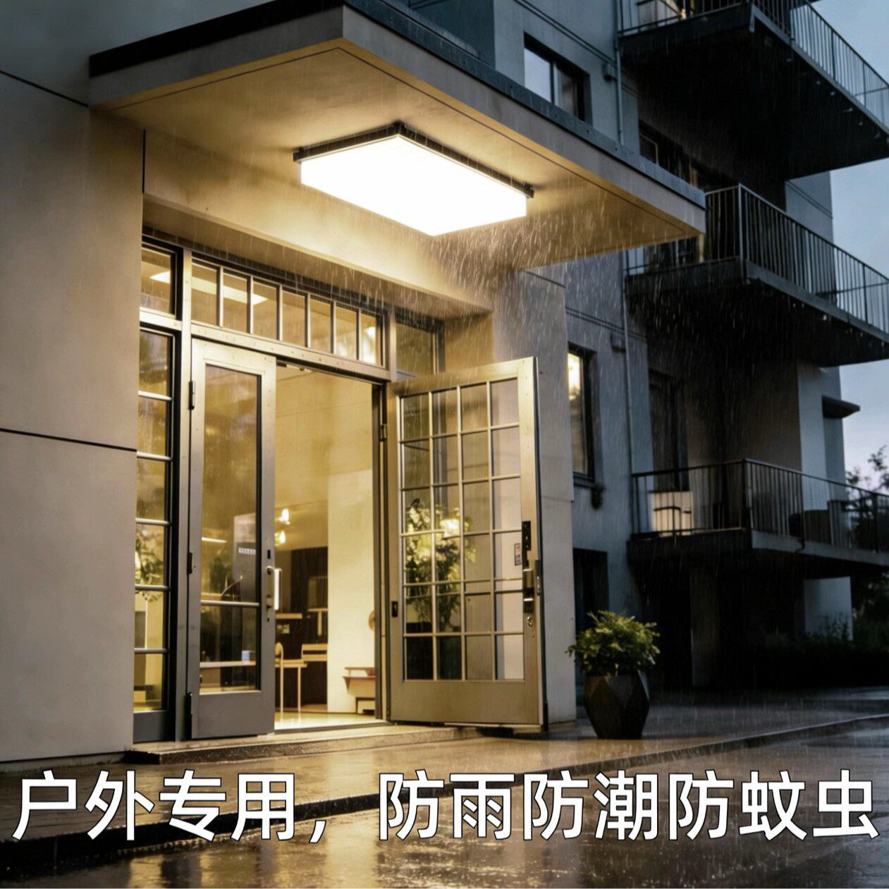 户外吸顶灯防水防虫阳台庭院凉亭入户大门口走廊过道室外房檐顶灯