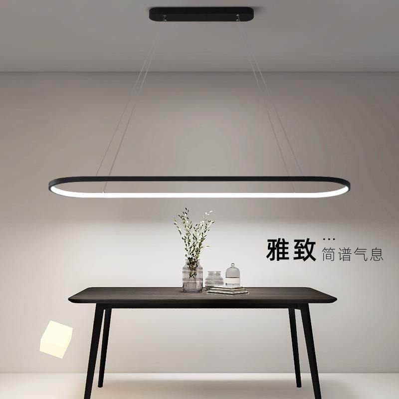 led长条灯 餐厅吊灯简约现代办公室工作区灯具个性创意饭厅吧台灯