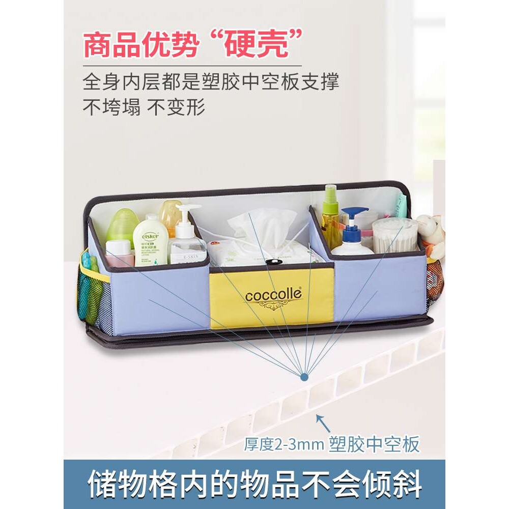 婴儿床收纳挂袋床头围栏挂篮床围置物架宝宝床边婴儿床挂收纳