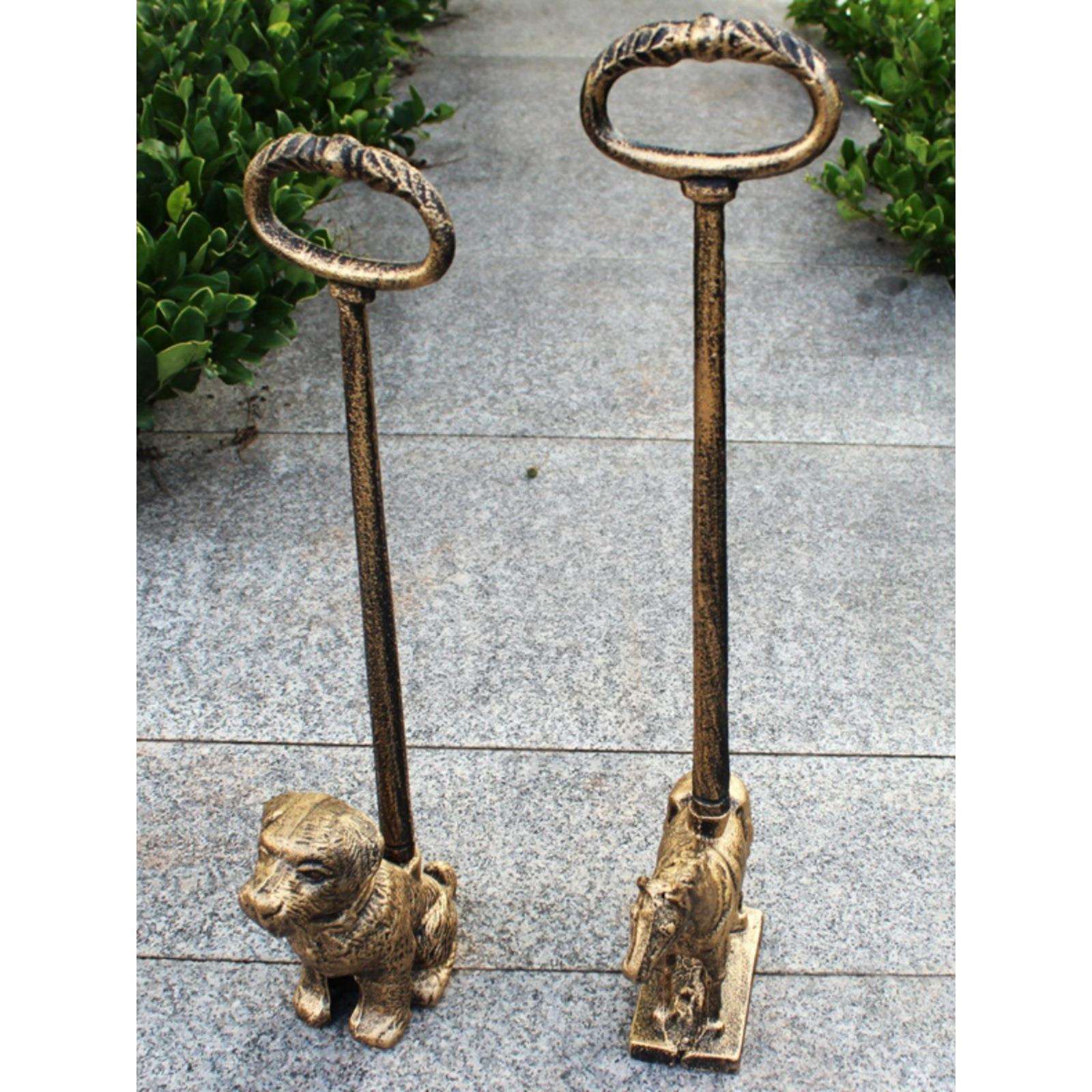 铸铁艺门卡小狗顶门器免打孔防撞安全创意门挡阻门器防风门塞门档