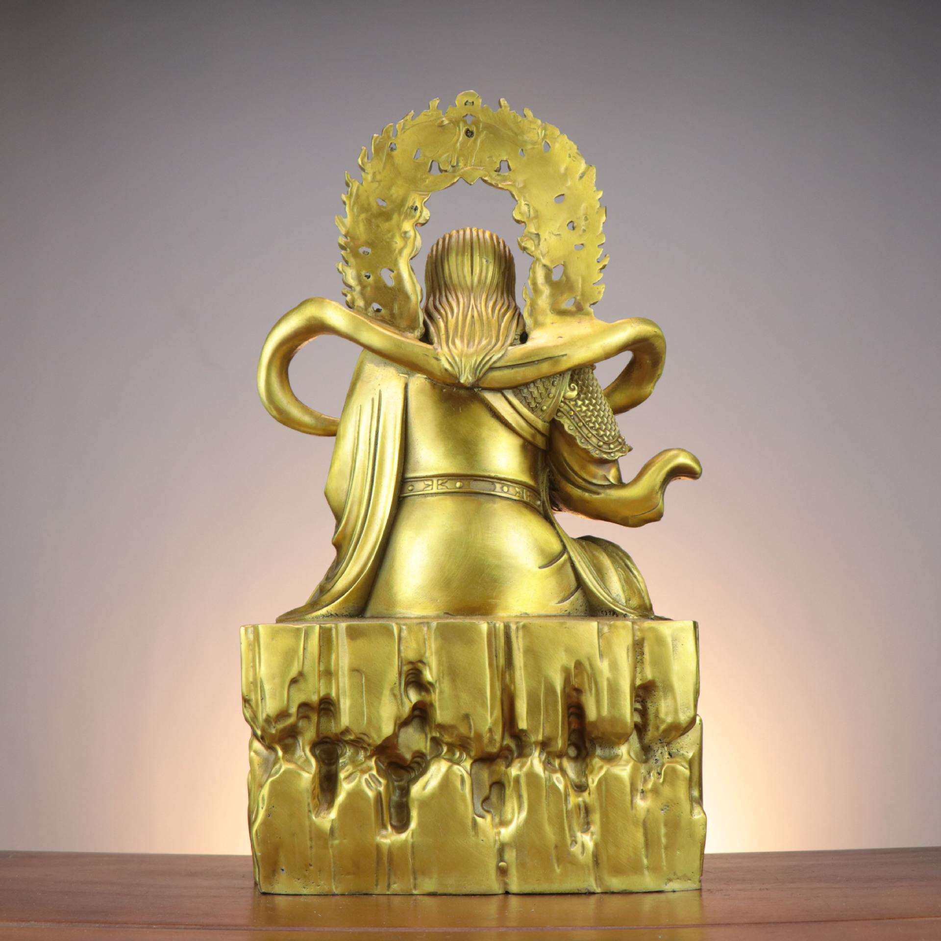 铜玄天上帝 真武大帝 祖师神像摆件家居玄武大帝铜像工艺品摆件