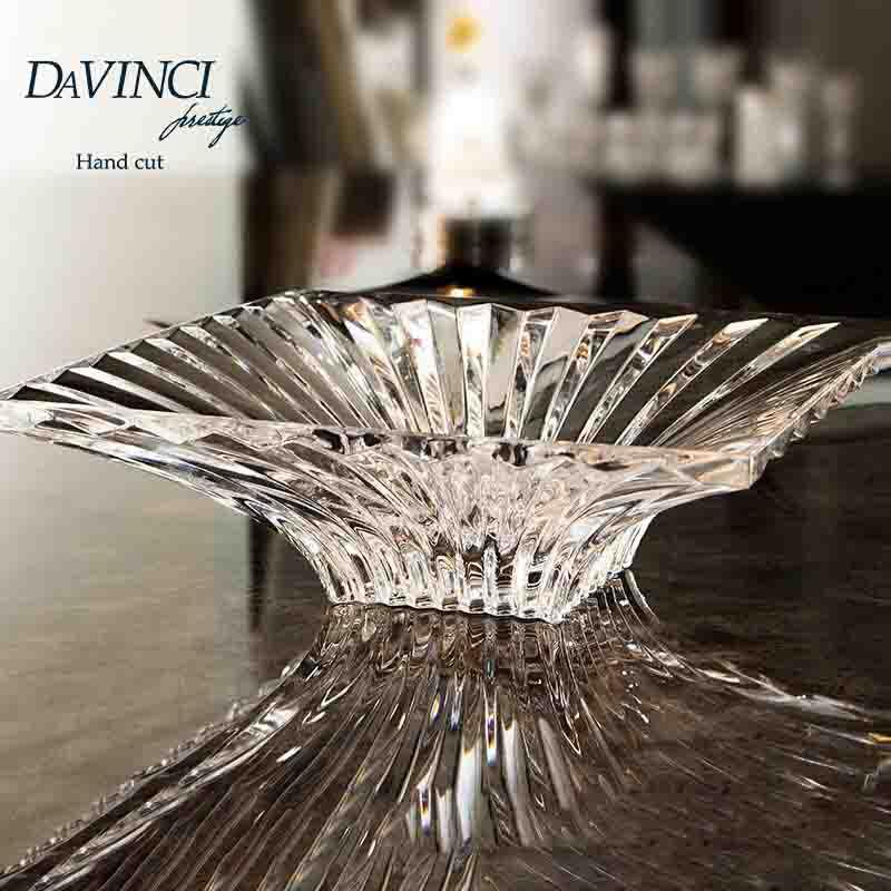 DAVINCI意大利进口手工水晶玻璃创意家用果盘果斗果盆客厅送礼