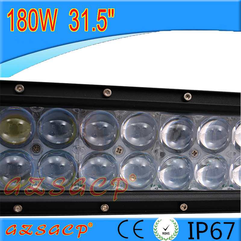 180W汽车LED工作灯 4D凸透镜长条直灯 工程灯 越野车顶射灯12V24V