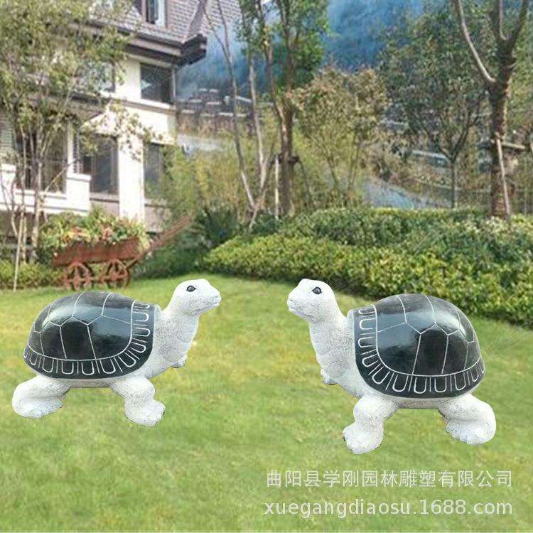 青石吐水乌龟小石龟石雕石材鱼缸饰品摆件长寿景观石雕厂家直销