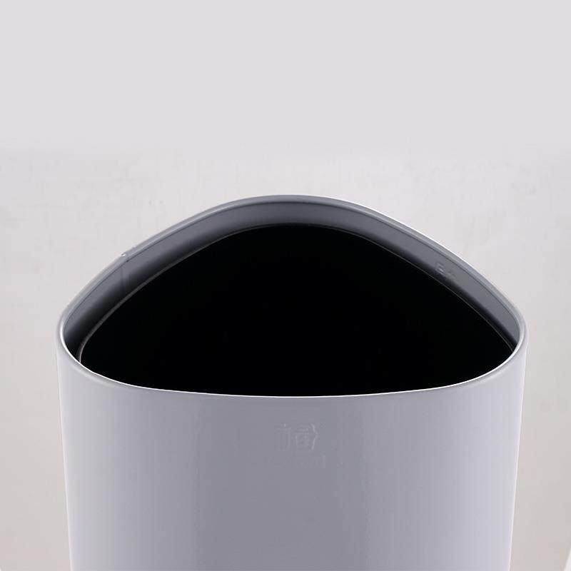 不锈钢垃圾桶卧室废纸收纳桶10升厨房无盖垃圾篓办公室脚踏垃圾桶