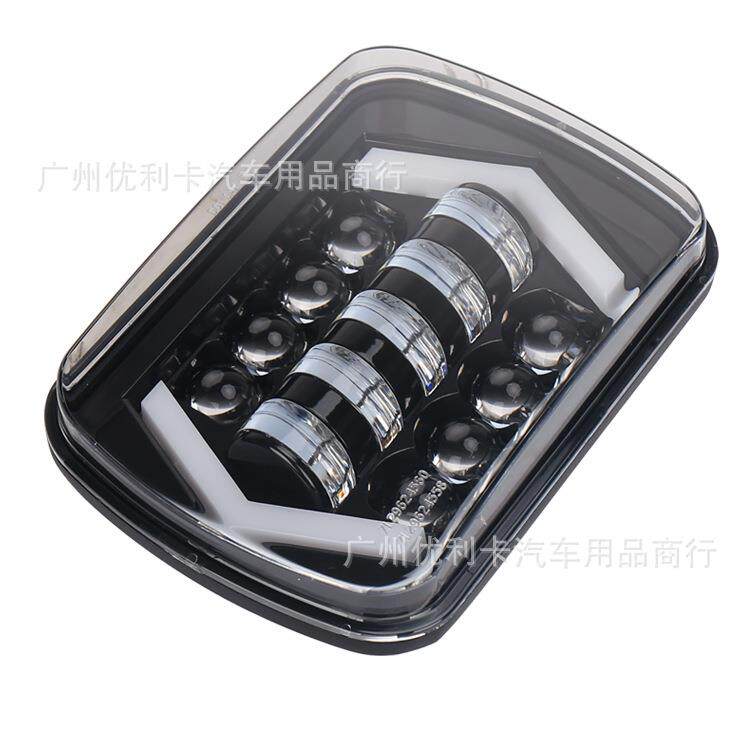 7寸方灯切诺基XJ汽车led大灯箭头前大灯车灯前照灯总成远近光