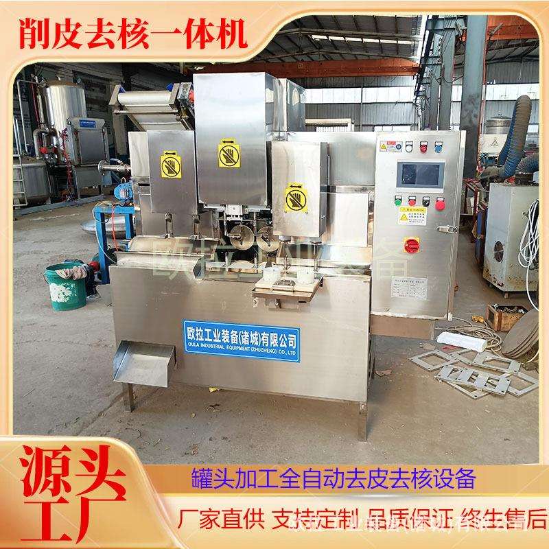 橙子削皮设备 全自动去核加工生产线 商用带核水果去皮去核机