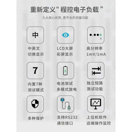 TRONOVO埃用TR9610直流电子负载仪电池容量LED驱动电源充电检测器