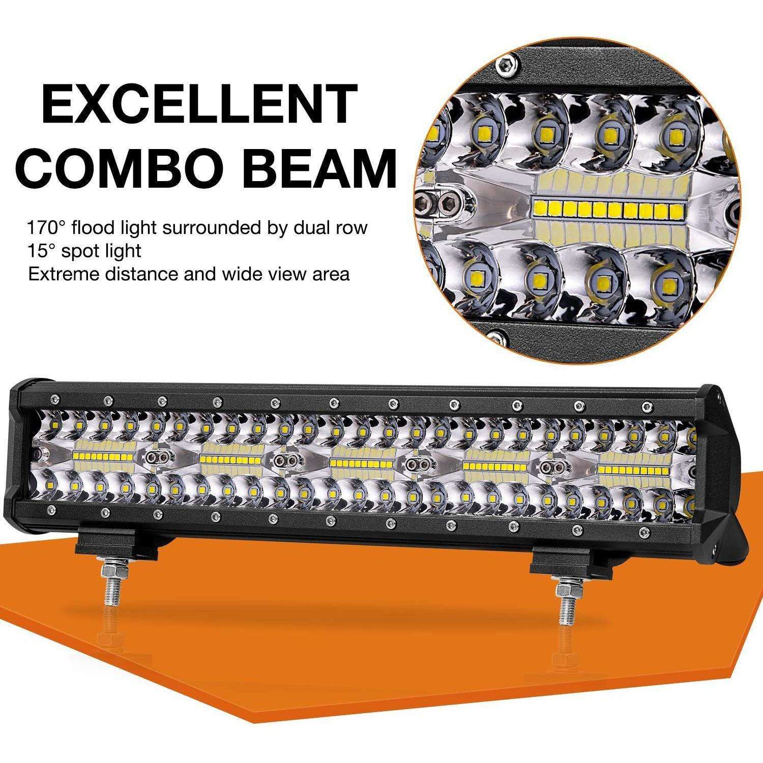 跨境 汽车led车灯led bar 15英寸300w工作灯越野车头灯工作灯