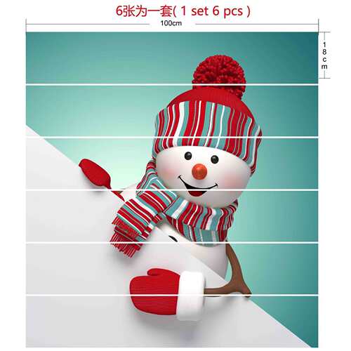 SLT010圣诞节雪人3D仿真楼梯贴防水时尚创意台阶装饰墙贴家居