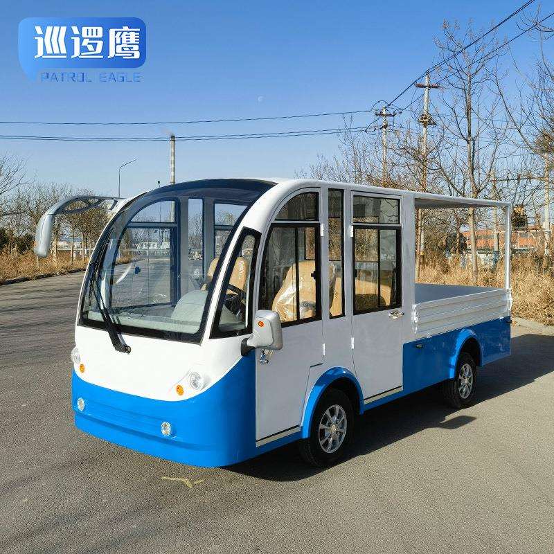 皮卡电动观光车 厂家两排五座带货斗景区拉货运输双排皮卡观光车