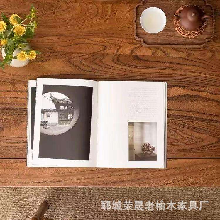 新款中式老榆木方桌小户型正方形打牌四方桌子复古实木茶桌餐桌