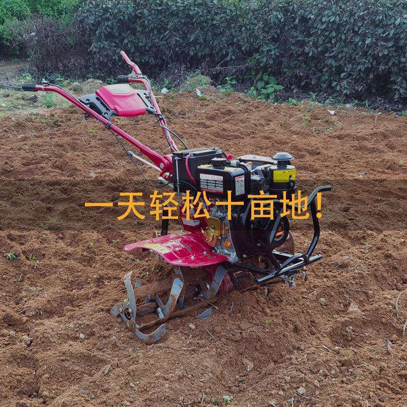 柴油微耕机农用水田松土锄草开沟机电启动旋耕机电启旋耕翻土小型