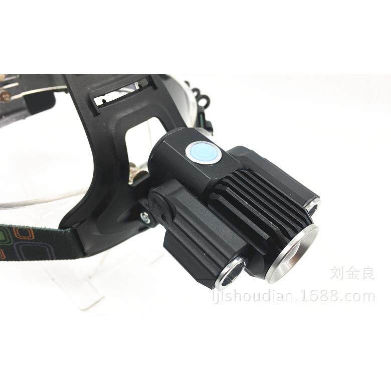 XML-T6自行车车灯探洞夜骑头灯T6强光夜灯 伸缩调焦 180度旋转