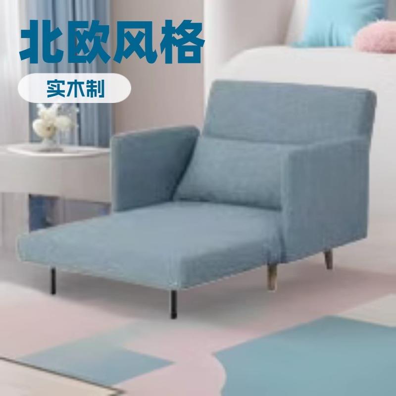 现代简约折叠沙发布艺可折叠客厅沙发床小户型轻奢棉麻小沙发
