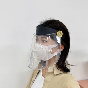 护脸透明面罩防飞沫防唾沫护目眼镜遮雨帽骑车挡风挡雨帽遮阳骑行