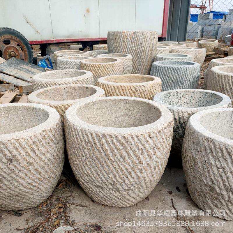 石雕花岗岩蒜臼石臼家用青石打年糕打糍粑老式捣辣椒传统石窝