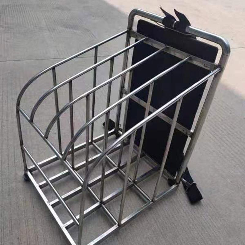 森林不锈钢水带铺设器铝合金背负式水带背架高层建筑灭火水带背篓