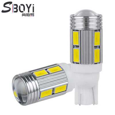 汽车LED车灯示宽灯T10 194 w5w 168 透镜5630 10smd牌照灯车厢灯