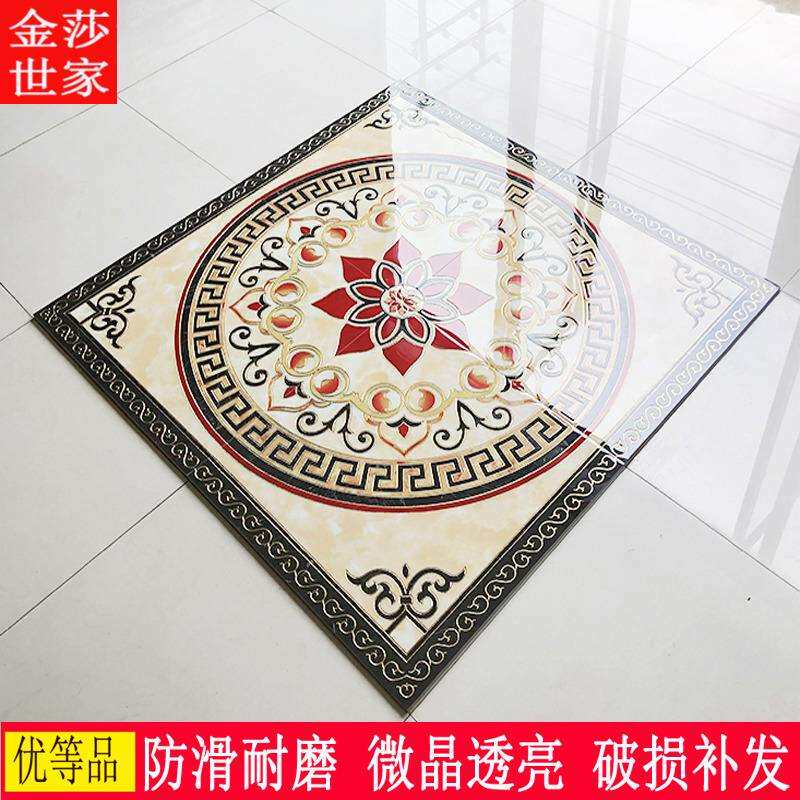 入户门拼花地砖客厅玄关大理石瓷砖欧式拼花图案微晶石地毯花造型