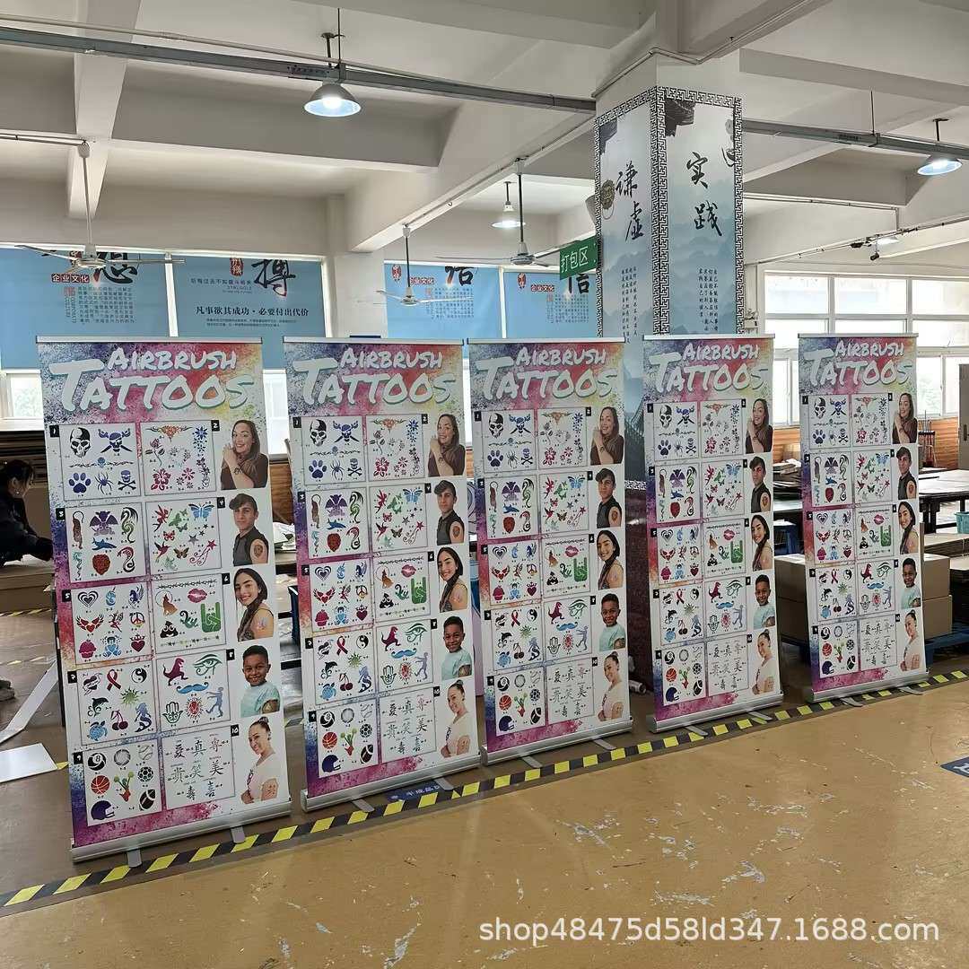 广告喷绘写真门型展架易拉宝画面制作户外展示架厂家批量加工制作