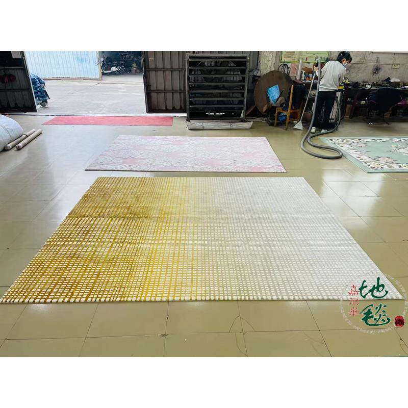 新西兰进口羊毛欧式绿色复古花朵别墅客厅茶几地毯卧室客房床前毯