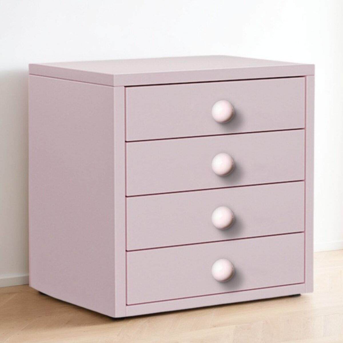 桌面收纳盒五层抽屉式整理储物盒办公文件柜多巴胺铁艺创意储物柜