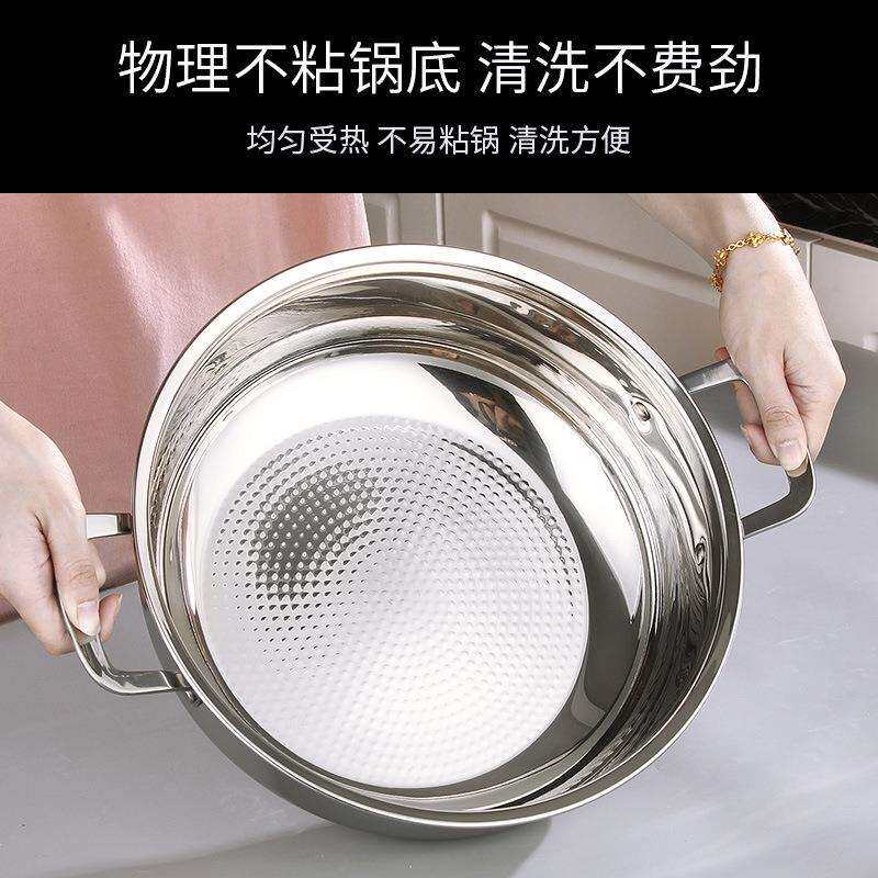 厂家思美雅不锈钢火锅加厚汤锅家用厨具 电磁炉可用可印LOGO