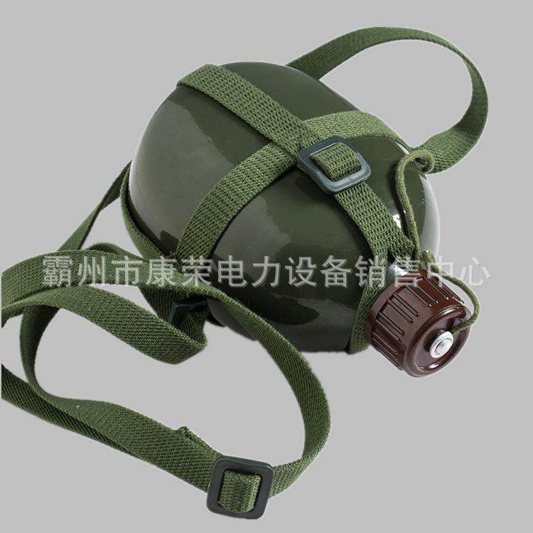 户外登山铝制水壶1L铝制内胆水壶野营拉链扁水壶