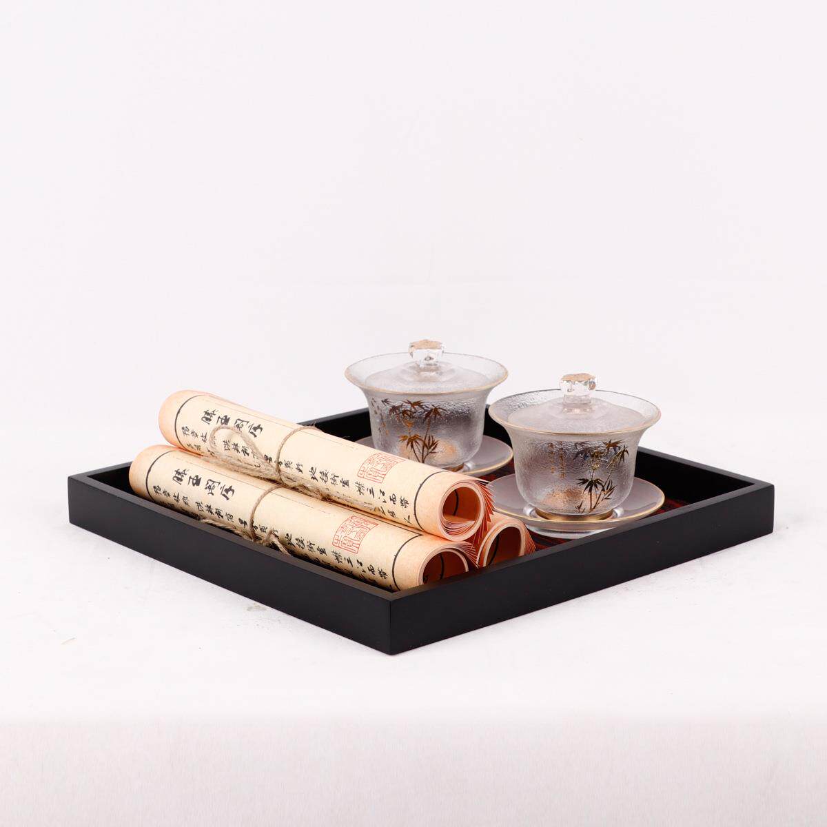 新中式博古架高档软装饰品摆件茶室设计师组合搭配套餐售楼处摆设