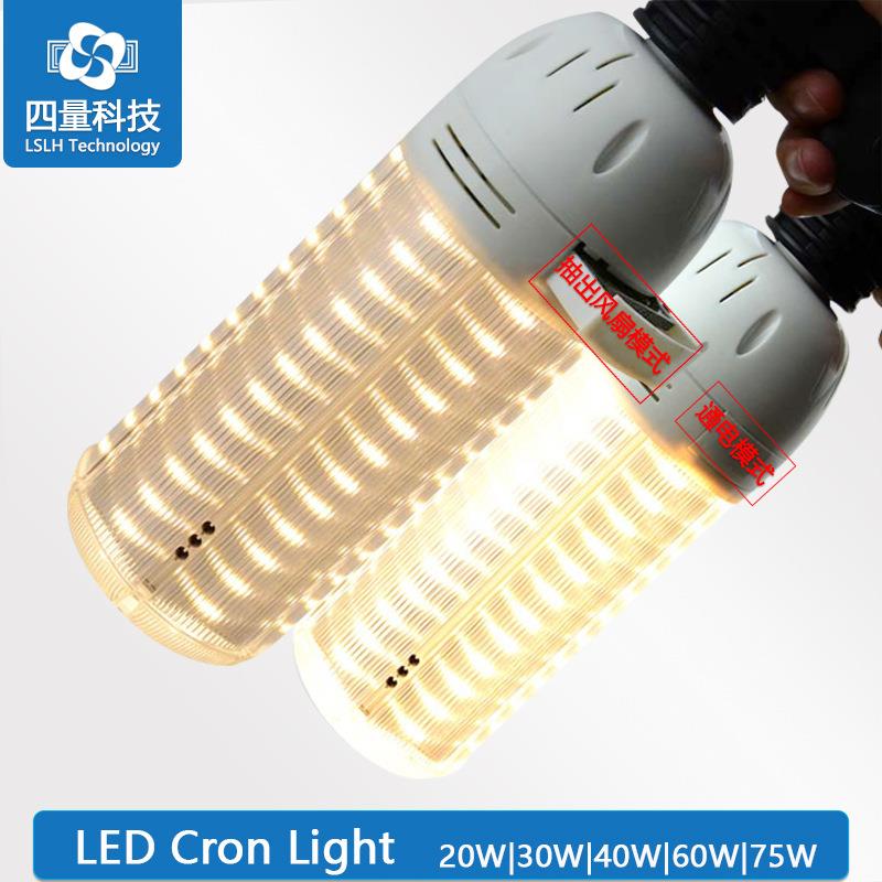 60W 75WLED玉米灯 TUV/ELT认证带风扇替换金卤灯E40路灯庭院灯